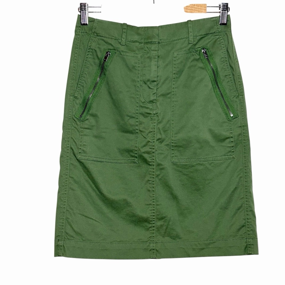 J Crew Utility Pencil Skirt Green Womens Size 4 Military Field Grunge Gorpcore